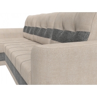 Угловой диван Честер рогожка (бежевый/серый)  - Изображение 1